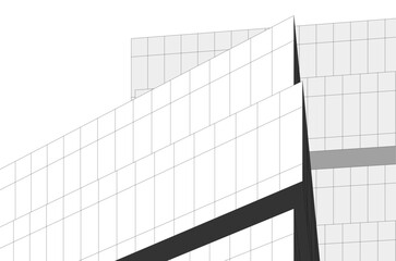 Abstract modern architecture 3d illustration