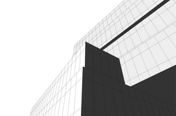 Fototapeta premium Abstract modern architecture 3d illustration