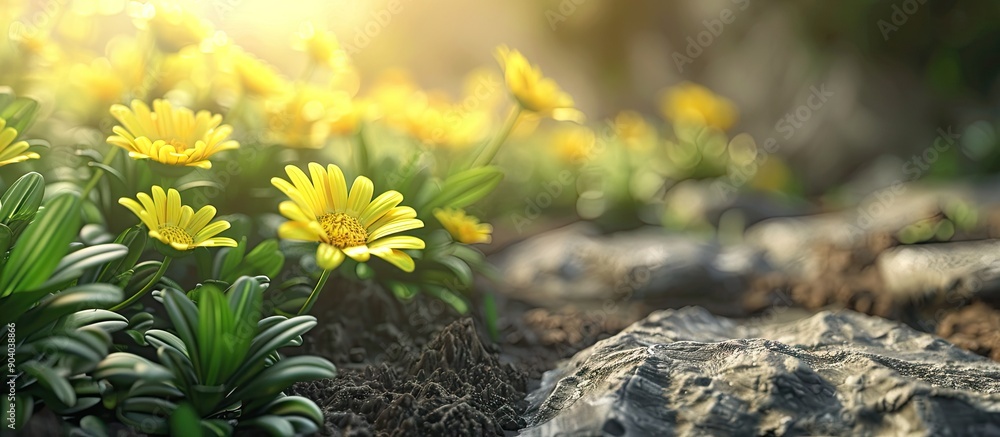 Poster Cape marguerite requires regular watering to stay healthy while avoiding excessive dampness to prevent root rot issues Add a copy space image