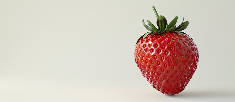 A kind of fruit known as Fragaria ananassa also referred to as strawberry with a white background copy space image available