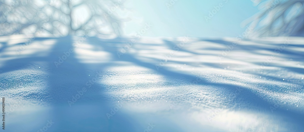 Aufkleber Close up shot of snowy background with a shadow ideal for a copy space image