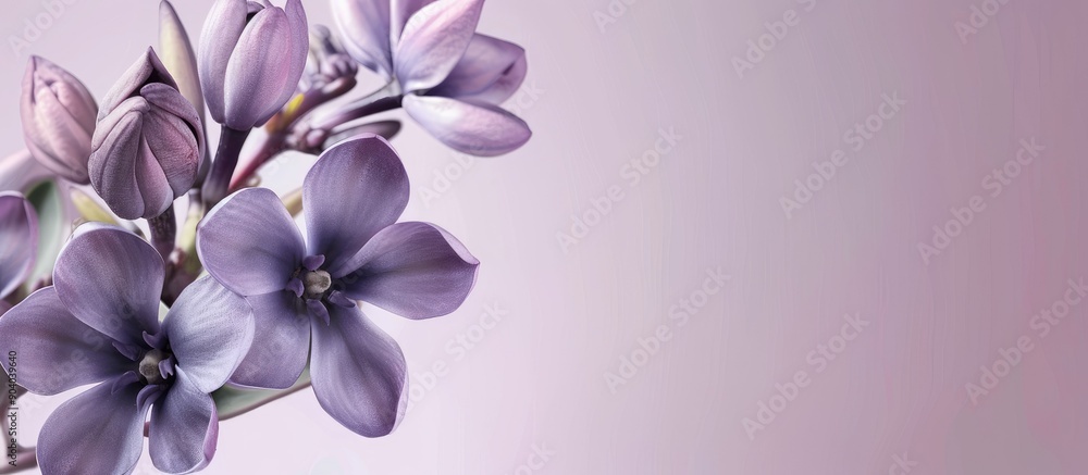Aufkleber close up image of the beautiful calotropis procera flower with copy space image