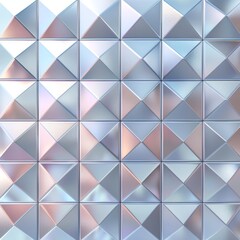 A stunning geometric pattern of metallic tiles showcasing a blend of soft blue and silver hues, perfect for modern design projects.