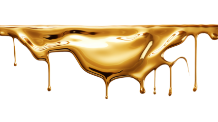 Dripping gold liquid background.