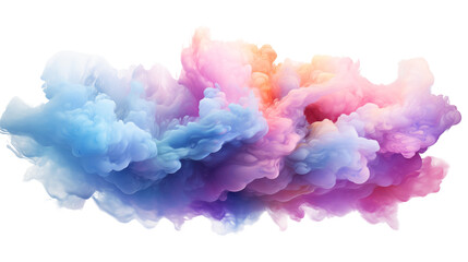Fototapeta premium Vibrant rainbow color cloud illustration.