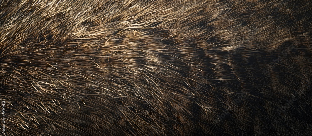 Poster An image of wild boar fur with a blank space for text or other elements. . image with copy space
