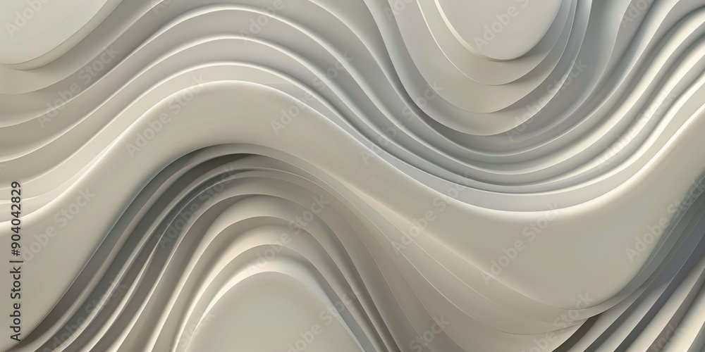 Poster the visual aesthetic features abstract waves with a dynamic texture, creating a modern and stylish a