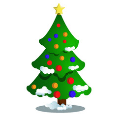 christmas tree isolated on white