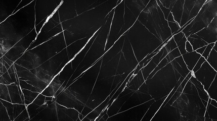 Black marble texture with white veins, seamless pattern background.