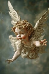 A baby angel statue