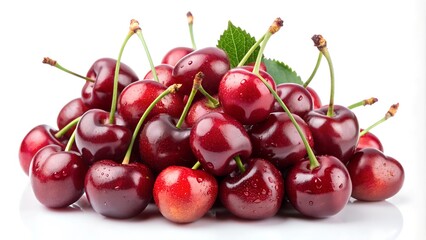 some ripe cherry in a plate