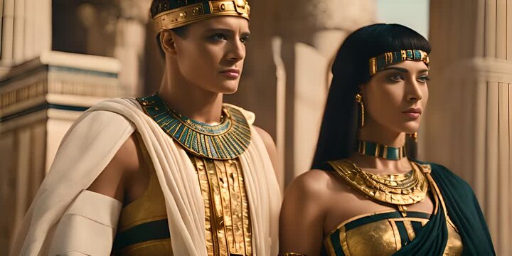 Cleopatra Beside Julius Caesar