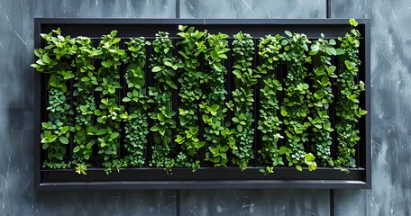 Fototapeta premium Hydroponic Vertical Gardens, indoor Vertical Gardens, hall Living Walls or Green Walls, absorb pollutants and produce oxygen, Stress Reduction, Humidity Regulation