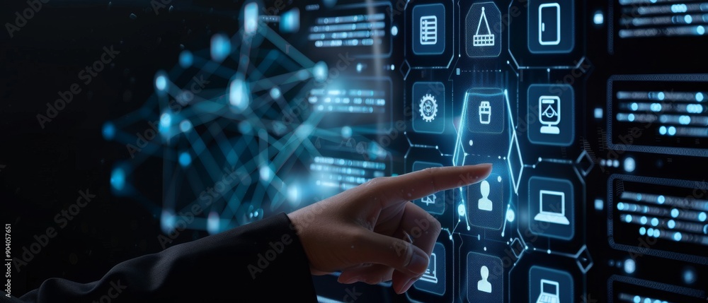 Aufkleber an innovative technology interface designed to enhance interactions between legal professionals and 