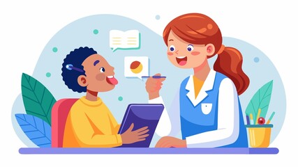 From the first cry to clear conversation, speech-language pathologists are dedicated to helping individuals communicate effectively. Therapist working with a patient, demonstrating the focus on improv