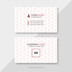 Modern and professional business card template or clean visiting card design