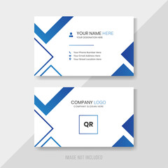 Modern and professional business card template or clean visiting card design