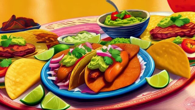 Mexican food design with tamales ,generative ai