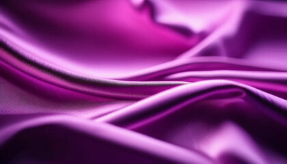 Fototapeta premium Purple draped satin as a background. Close up. 