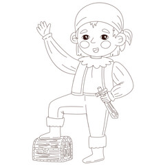 Exciting coloring pages featuring brave pirates and swashbucklers on a high-seas adventure. Perfect for activity books, these hand-drawn designs inspire imagination and joy