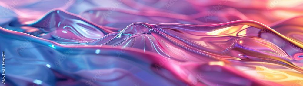 Poster abstract background, iridescent geometric patterns, featuring translucent layers, layer vibrantly ac