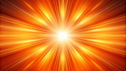 Obraz premium Vibrant orange abstract background features radiant rays, motion blur, and gradient grain texture, evoking dynamic energy and futuristic ambiance.