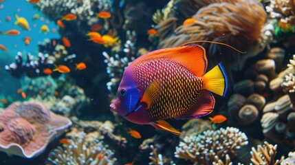 Obraz premium beautiful colorful red sea fish