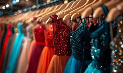 A Kaleidoscope of Elegance: Formal Gowns Await Their Night to Shine 
