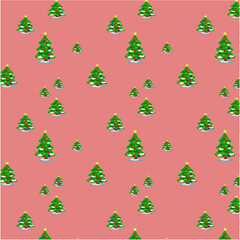 ornaments tree christmas , snow, pattern pink,
