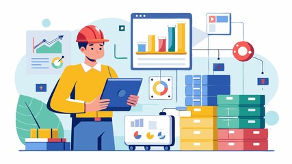 From factory floor to customer door, logistics planners ensure a seamless journey. A logistics planner analyzing supply chain data, highlighting the role in optimizing the movement of goods.
