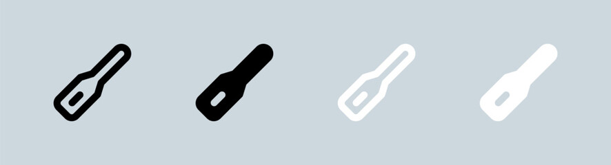 Heating icon set in black and white. Warm signs vector illustration.