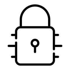 padlock line icon