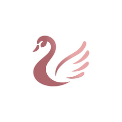 Swan logo design vector icon with elegan concept