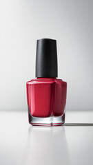 image of a smooth, shiny bottle of red nail polish