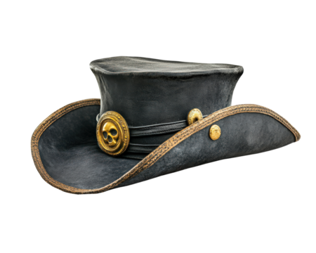 A pirate hat with a skull and crossbones on it