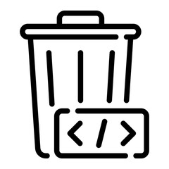 trash can line icon