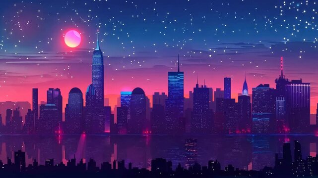 night city skyline
