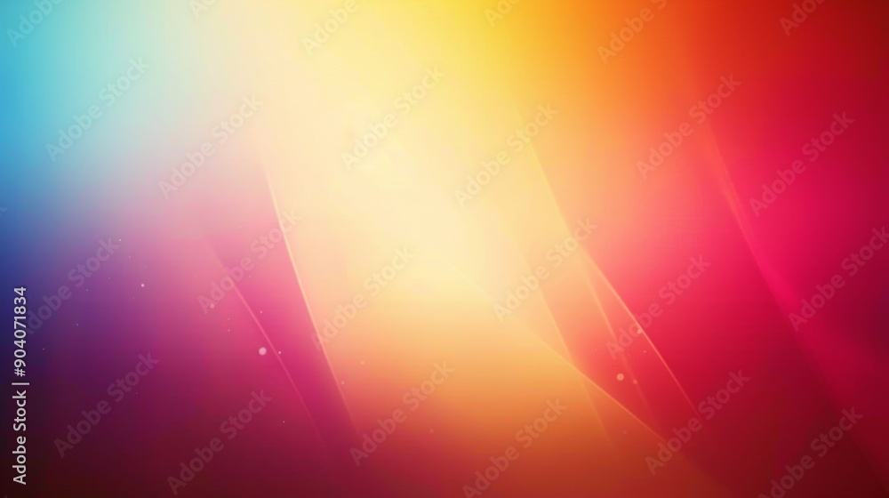 Poster Abstract gradient background with a smooth transition from cool to warm colors.