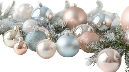 Christmas decoration, balls on transparent background