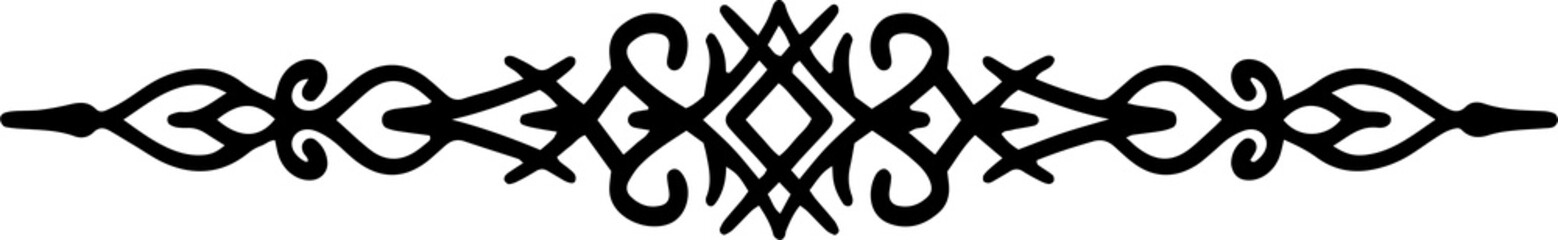 Abstract ornamental vintage border. Decorative flourish paragraph separator, text divider