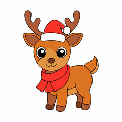 create a full funny christmas baby rain vector illustration