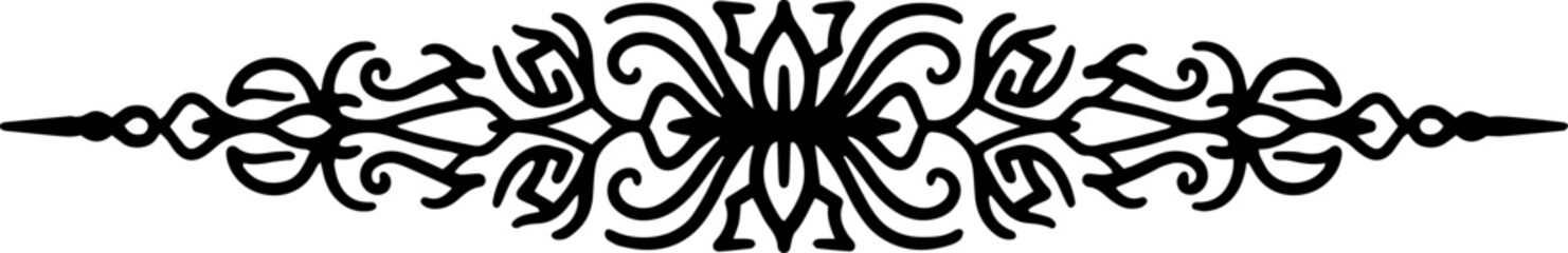 Abstract ornamental vintage border. Decorative flourish paragraph separator, text divider