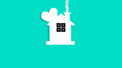 A 3D home with smoke 