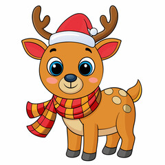 create a full funny christmas baby rain vector illustration