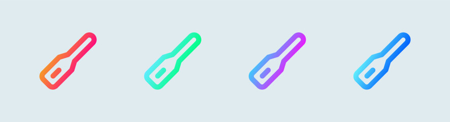 Heating line icon in gradient colors. Warm signs vector illustration.