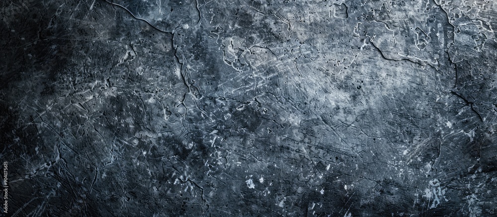 Aufkleber Top view of a grey grunge textured concrete background with copy space image available