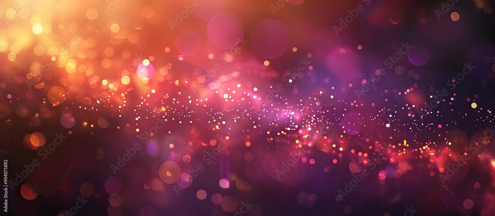 Poster exquisite abstract background featuring bokeh lights stars and ample copy space image