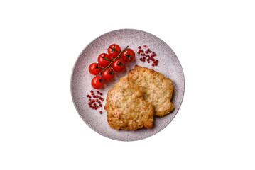 Delicious fried pork or chicken chops breaded with salt and spices