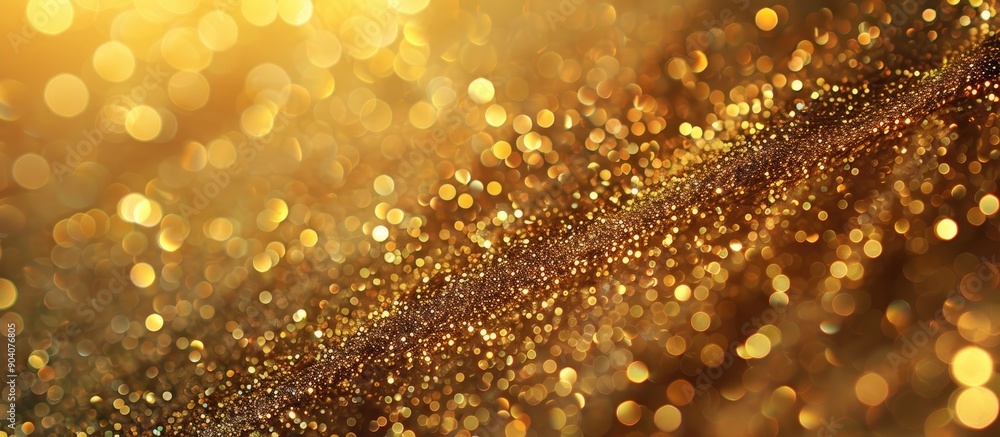 Poster Abstract yellow gold glitter pattern design on a textured surface with copy space image available
