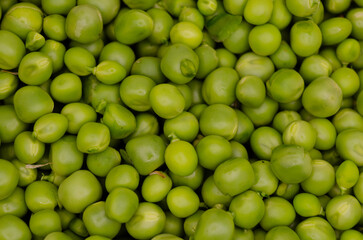 Close-up of organic peas